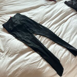 SPANX “leather” black leggings